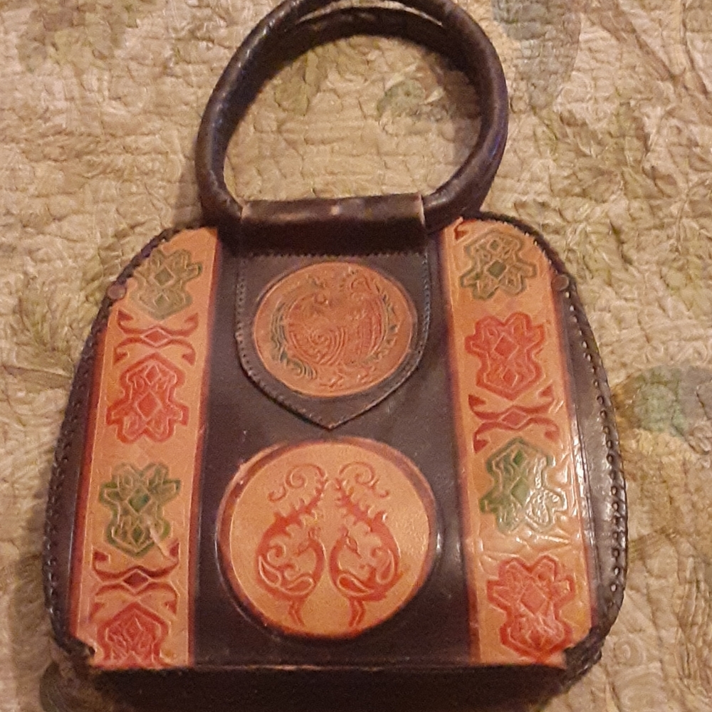 Vintage Sheepskin Hard Body Handbag